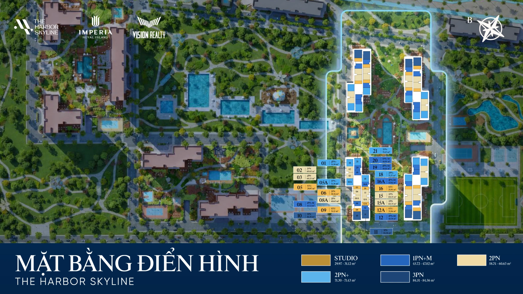 Mặt bằng điển hình phân khu The Lagoon